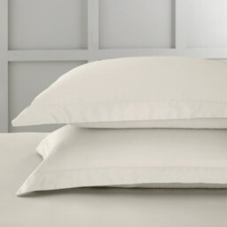 Bianca 400 Thread Count Cotton Sateen Oxford Pillowcase Pair Oyster - thumbnail 1