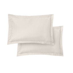 Bianca 400 Thread Count Cotton Sateen Oxford Pillowcase Pair Oyster - thumbnail 5