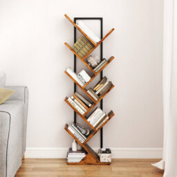 Levede 9 Tier Wooden Bookshelf Tree Bookcase Display Storage Rack Shelves - thumbnail 1