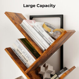 Levede 9 Tier Wooden Bookshelf Tree Bookcase Display Storage Rack Shelves - thumbnail 6
