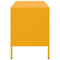 Berkfield Tv Cabinets 2 Pcs Mustard Yellow 68X39X50.5 Cm Steel - thumbnail 8
