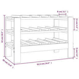 Walplus Wine Rack 61.5X30X42 Cm Solid Wood Pine - thumbnail 7