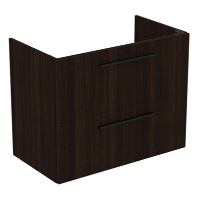 Ideal Standard I.life A Standard Matt Coffee Oak Effect Wall-Mounted Bathroom Vanity Unit (H) 630mm (W) 800mm - image 1
