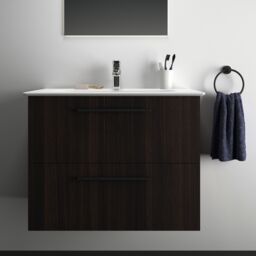Ideal Standard I.life A Standard Matt Coffee Oak Effect Wall-Mounted Bathroom Vanity Unit (H) 630mm (W) 800mm - thumbnail 6
