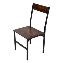 Living And Home Dining Table Set For 4 Industural Brown Metal Framed Wooden Table And Chair Set - thumbnail 7