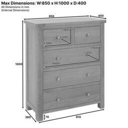 The Furniture Market Marbury Cream Painted 2 Over 3 Drawer Chest - thumbnail 9