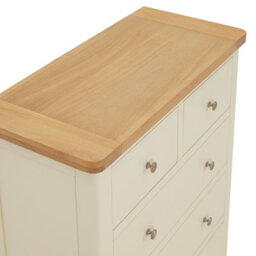 The Furniture Market Marbury Cream Painted 2 Over 3 Drawer Chest - thumbnail 6