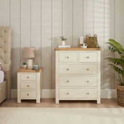 The Furniture Market Marbury Cream Painted 2 Over 3 Drawer Chest - thumbnail 5
