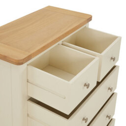 The Furniture Market Marbury Cream Painted 2 Over 3 Drawer Chest - thumbnail 7