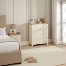 The Furniture Market Marbury Cream Painted 2 Over 3 Drawer Chest - thumbnail 4