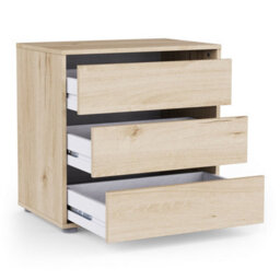 FurniComp LTD Furnicomp Dallas Universal 3 Drawers Royal Oak 60Cm Internal Chest Of Drawers For Wardrobes - thumbnail 5