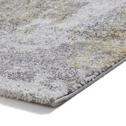 Ivory/yellow Modern Easy To Clean Abstract Rug For Dining Room-60 X 230Cm (Runner) - thumbnail 5