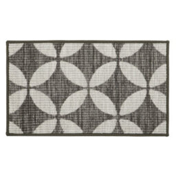 Jvl Fiora Machine Washable Door Mat, 44 X 75 Cm, Pewter - thumbnail 1
