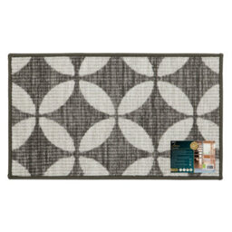 Jvl Fiora Machine Washable Door Mat, 44 X 75 Cm, Pewter - thumbnail 2