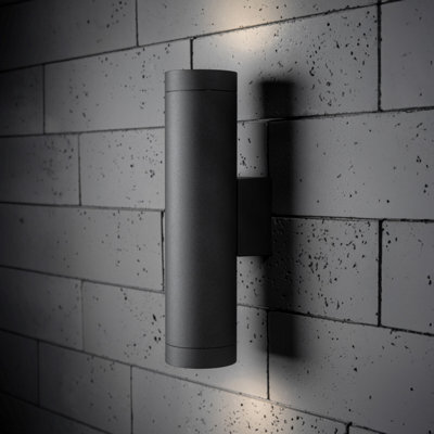 CGC Lighting Cgc Lucas Dark Grey Anthracite Extra Long Gu10 Double Up And Down Outdoor Wall Light Spotlight Ip44 Aluminium - image 1