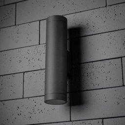CGC Lighting Cgc Lucas Dark Grey Anthracite Extra Long Gu10 Double Up And Down Outdoor Wall Light Spotlight Ip44 Aluminium - thumbnail 3