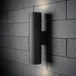 CGC Lighting Cgc Lucas Dark Grey Anthracite Extra Long Gu10 Double Up And Down Outdoor Wall Light Spotlight Ip44 Aluminium