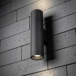 CGC Lighting Cgc Lucas Dark Grey Anthracite Extra Long Gu10 Double Up And Down Outdoor Wall Light Spotlight Ip44 Aluminium - thumbnail 2