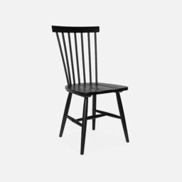 Sweeek - Pair Of Wooden Dining Chairs Black 49X44X90 Cm - Romie - thumbnail 3