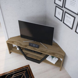 Decorotika Sares Tv Stand Tv Unit For Tvs Up To 55 Inch Oak And Black - thumbnail 4