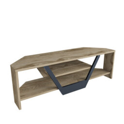 Decorotika Sares Tv Stand Tv Unit For Tvs Up To 55 Inch Oak And Black - thumbnail 6