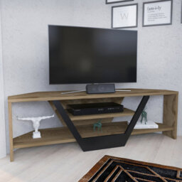 Decorotika Sares Tv Stand Tv Unit For Tvs Up To 55 Inch Oak And Black - thumbnail 2