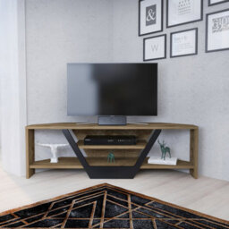 Decorotika Sares Tv Stand Tv Unit For Tvs Up To 55 Inch Oak And Black