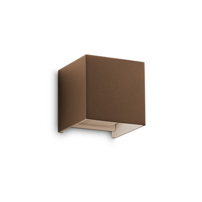 Ideal Lux Luminosa Atom 10Cm Outdoor Up Down Wall Lamp Coffee 2X Led 1200Lm 4000K Ip54 - image 1
