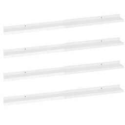 Vidaxl Wall Shelves 4 Pcs High Gloss White 100X9X3 Cm - thumbnail 2