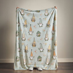 Catherine Lansfield Spring Gonks Cosy Fleece Oversized 130X170Cm Blanket Throw Mint Green - thumbnail 2