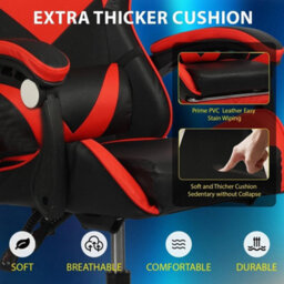 Ergonomic Adjustable Gaming Desk Tilt Chair Swivel Lumbar Support Office Home - thumbnail 4