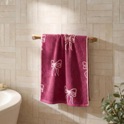 Ohs Bows 100% Premium Cotton Hand Towel Hotel Quality Soft Absorbent - Burgundy