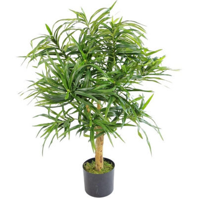 100Cm Artificial Dracaena House Plant Potted Realistic Indoor Tree Green - image 1