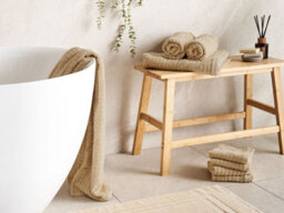 Beliani Set Of 9 Towels Atai Cotton Sand Beige - thumbnail 2