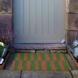 Artsy Doormats Pink & Green Half Stripes Doormat (90 X 60Cm) - thumbnail 4