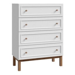 Furniture To Go Wensley 4 Drawer Chest In Light Grey And Oak - thumbnail 1