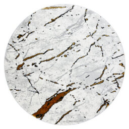 RugsX Carpet Allure 1963 Circle Marble - Structural, Stylish, Glamour White Gold Circle 200 Cm - thumbnail 2