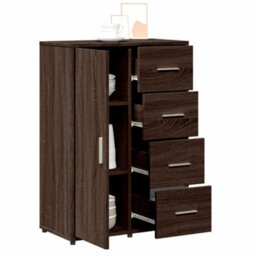 Berkfield Sideboard Brown Oak 60X31X84 Cm Engineered Wood - thumbnail 4