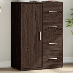 Berkfield Sideboard Brown Oak 60X31X84 Cm Engineered Wood - thumbnail 1