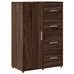 Berkfield Sideboard Brown Oak 60X31X84 Cm Engineered Wood - thumbnail 2