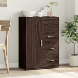 Berkfield Sideboard Brown Oak 60X31X84 Cm Engineered Wood - thumbnail 3