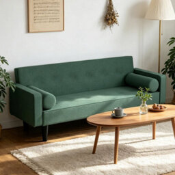Click Clack Sofa Bed 3 Seater Double Guest Bed Linen Sleeper Folding Futon Couch - thumbnail 3