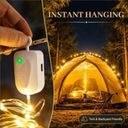 Amorly 2 Pack 3.2Ft 10 Leds Rechargeable Fairy Lights, Twinkle String Lights For Xtmas Rechargeable, 8 Modes ,timer - thumbnail 5