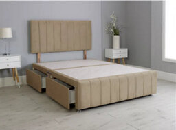 Comfy Deluxe 6Ft Superking Panel Mink Plush Divan Bed Set Headboard & Footboard 4 Drawers - thumbnail 2