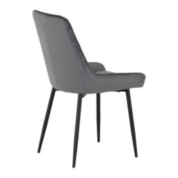Seconique Avery Grey Velvet Dining Chair X2 Velvet Fabric Priced Per Pair - thumbnail 6