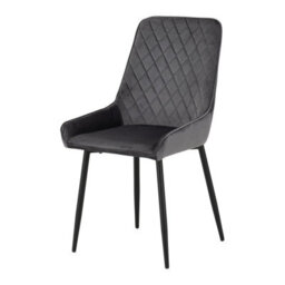 Seconique Avery Grey Velvet Dining Chair X2 Velvet Fabric Priced Per Pair - thumbnail 2