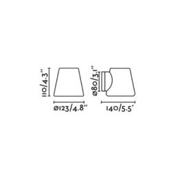Luminosa Lighting Luminosa Bianca Wall Light With Shade Chrome, G9, Ip44 - thumbnail 2