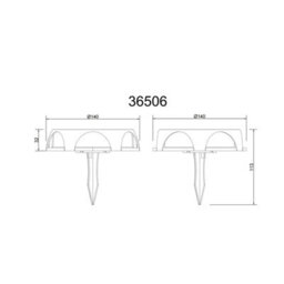 Luminosa Lighting Luminosa Solarleuchte Round Outdoor Spike Matt Black Ip65 Led 3000K - thumbnail 8