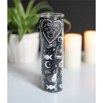 Vanilla Bean & Black Pepper Tube Candle Tall Gothic Glass Candle - image 1