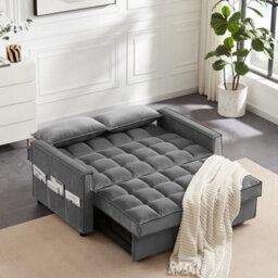SquareBoxx Madrid 2 Seater Sofa Bed -  Grey - thumbnail 4